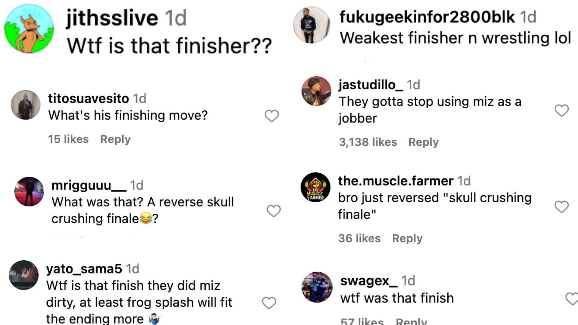 Fans react to The Maverick's finishing move
